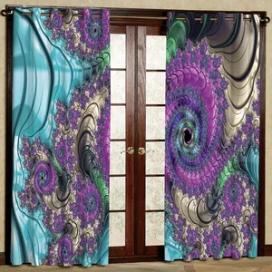 پرده مدل حلزونی هازان پانچی کد 2152a سایز 140x200 سانتی متر