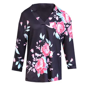 بلوز آستین سه ربع یقه هفت زنانه مدل 555441