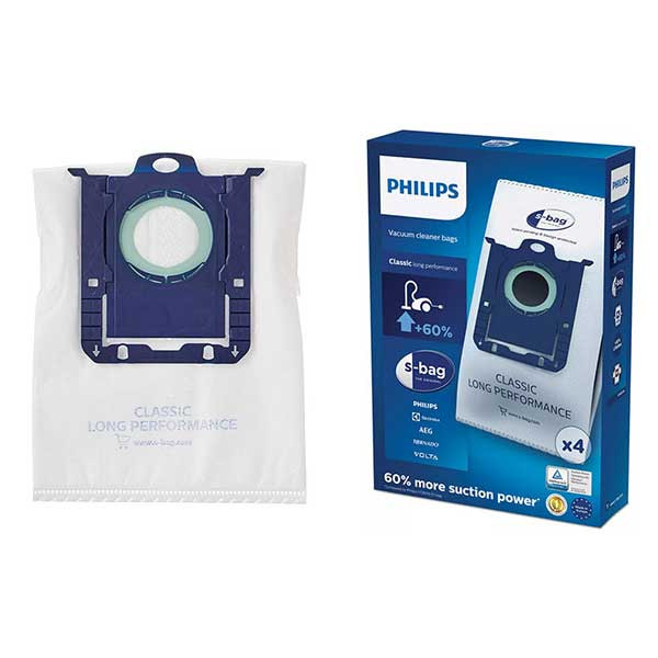 پاکت جاروبرقی اس-بگ مدل  S-BAG FC مناسب برای جاروبرقی فیلیپس و آاگ بسته چهار عددی