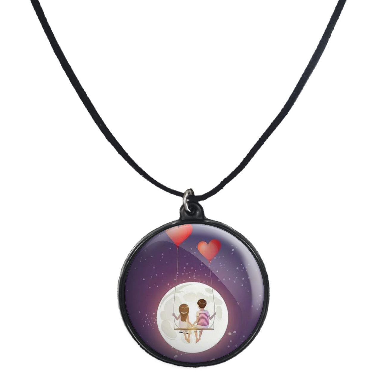 گردنبند پرمانه طرح عاشقانه کد pmb.5446 مدل دو طرفه