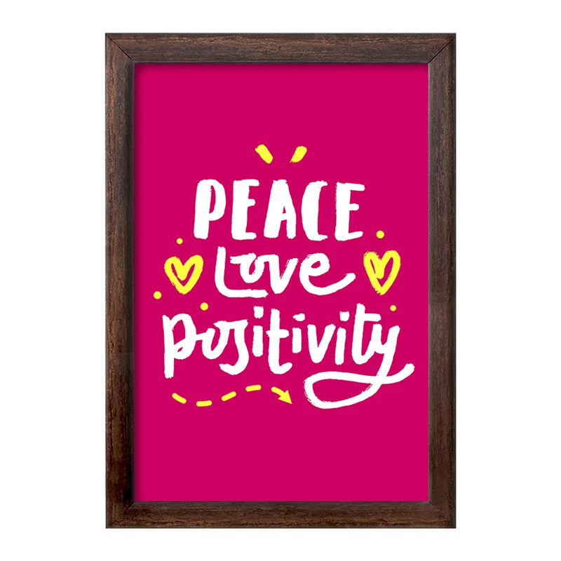 تابلو خندالو طرح Peace Love Positivity کد F1501