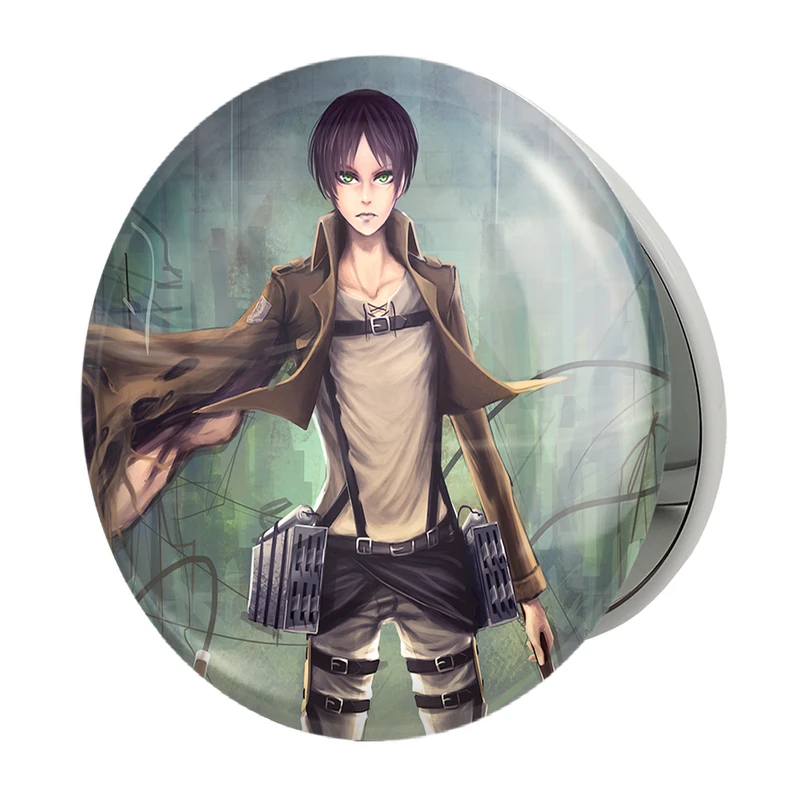 آینه جیبی خندالو طرح ارن یگر انیمه اتک آن تایتان Attack on Titan مدل تاشو کد 18537 