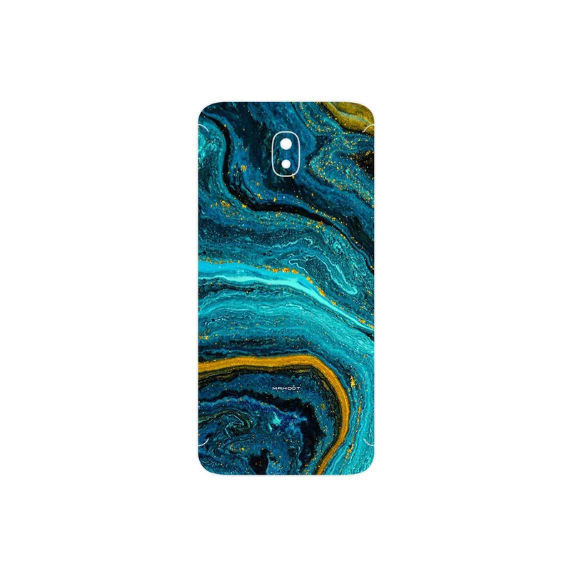 برچسب پوششی ماهوت مدل Turquoise marblewith golden streaks مناسب برای گوشی موبایل سامسونگ Galaxy J5 Pro