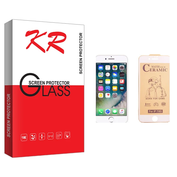 محافظ صفحه نمایش سرامیکی کی آر مدل +HD مناسب برای گوشی موبایل اپل iPhone 7