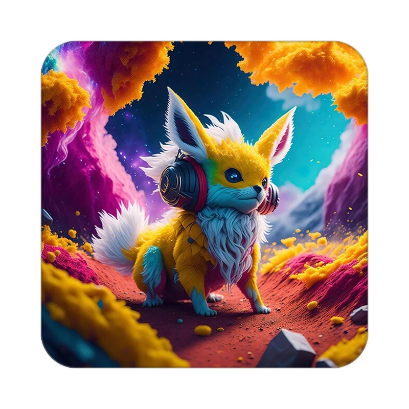 زیر لیوانی کاکتی طرح حیوانات رنگی مدل mp26611