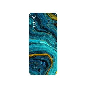 MAHOOT Turquoise marblewith golden streaks Cover Sticker for Samsung Galaxy A02