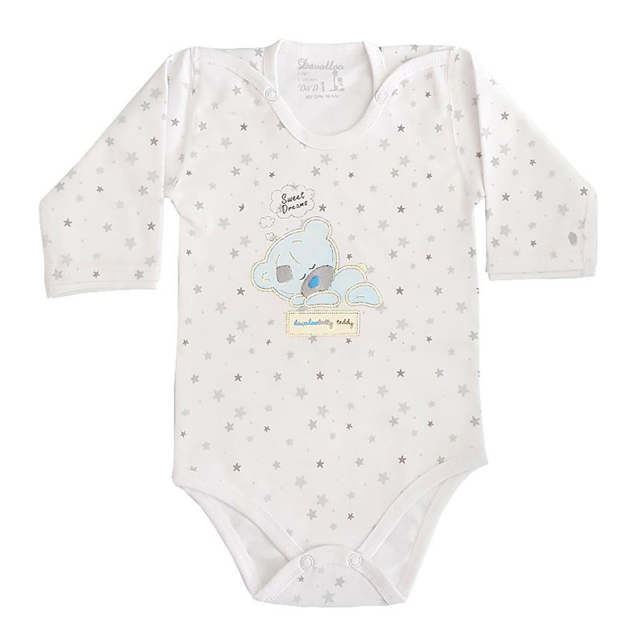 بادی آستین بلند نوزادی مدل خرسی کد kh-02