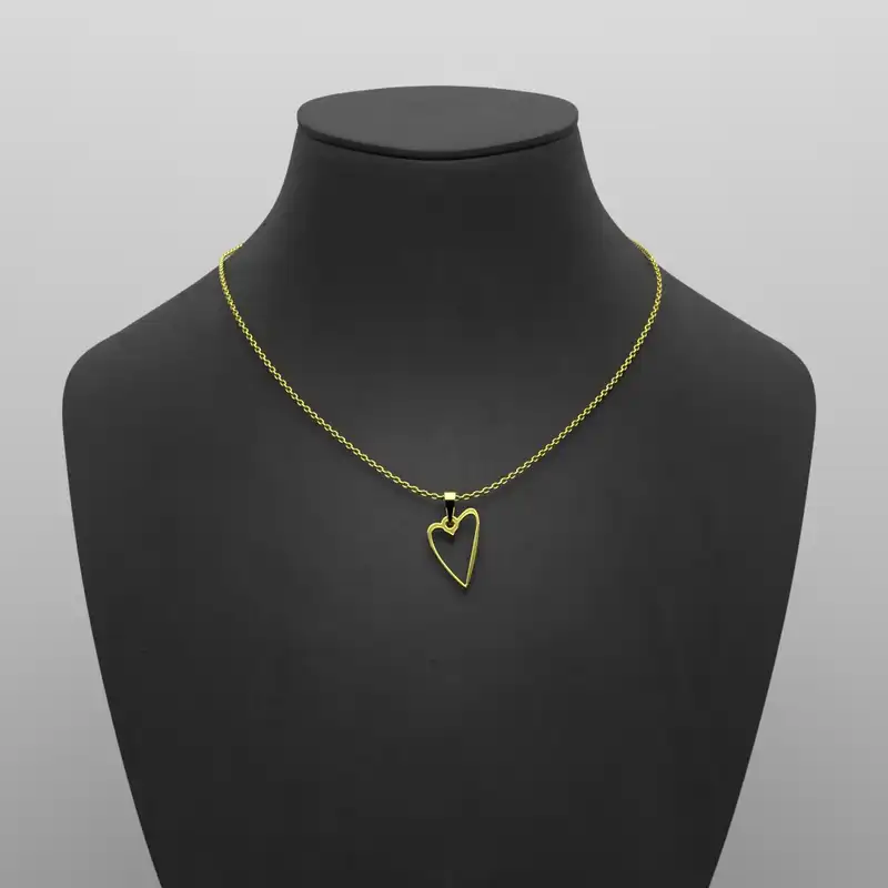 گردنبند طلا 18 عیار زنانه مدوپد مدل لوزی اسلیمی کد CA10649