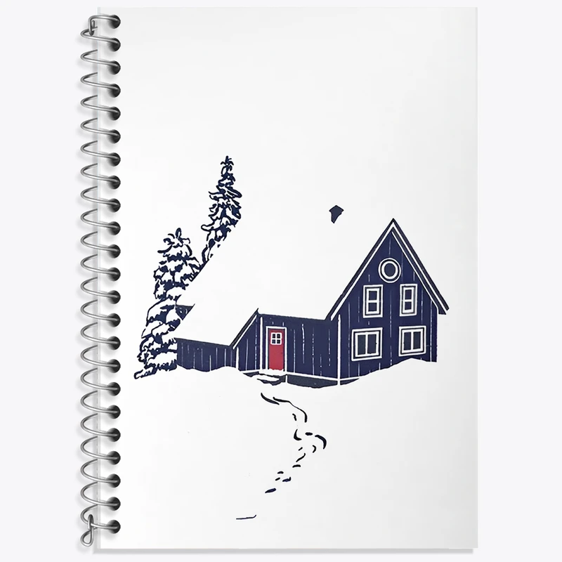 دفتر لغت 50 برگ خندالو طرح کلبه ی برفی کد F8250