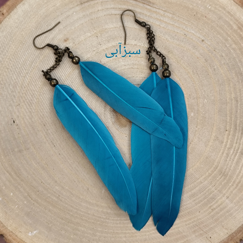 گوشواره زنانه مدل پر عروسکی