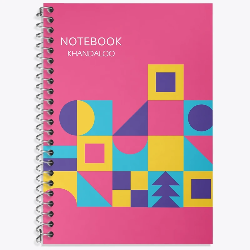 دفتر زبان 50 برگ خندالو مدل سه خط طرح مدرن کد N128