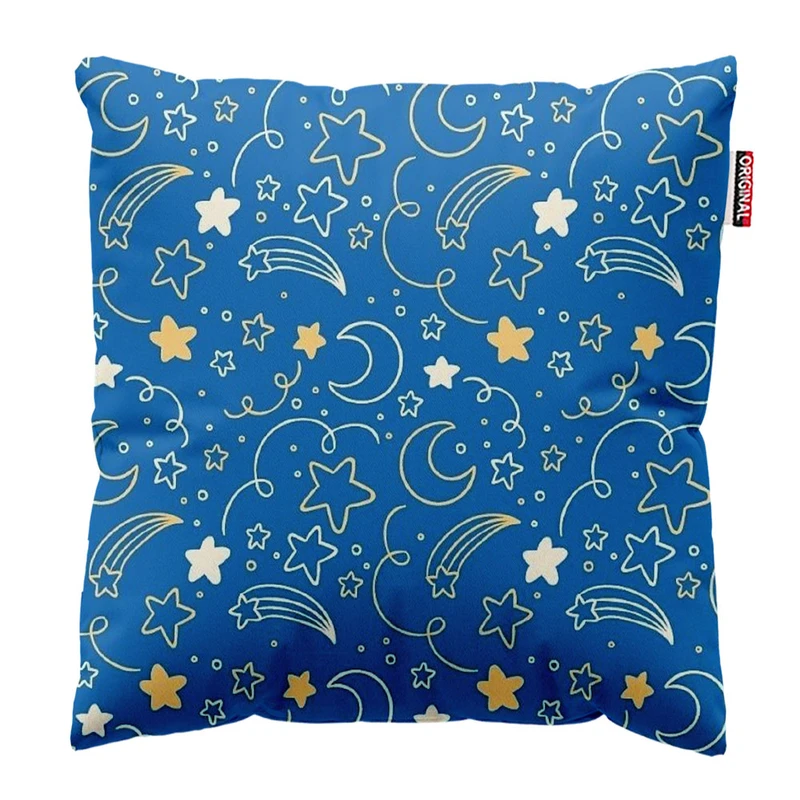 کوسن پاد آفرین طرح ماه و ستاره کد 2029 سایز 30*30 سانتی متر