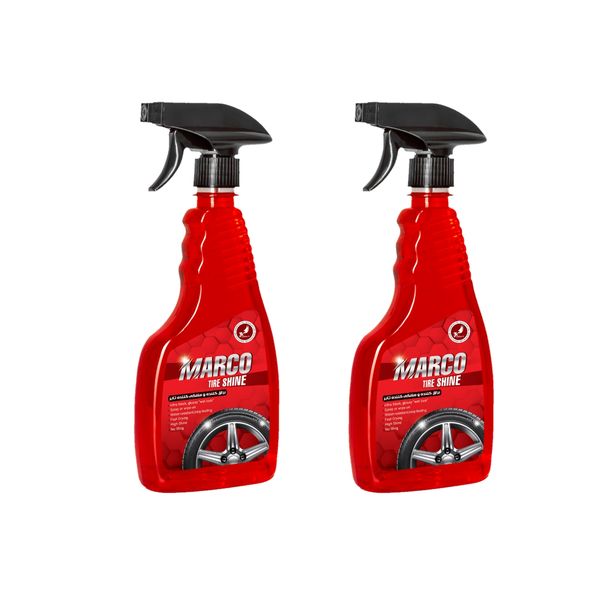 اسپری واکس لاستیک خودرو مارکو مدل M5 حجم 500 میلی لیتر بسته 2 عددی 