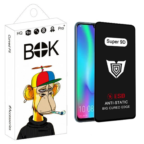 محافظ صفحه نمایش بوک مدل Super 9D Touch مناسب برای گوشی موبایل هوآوی honor 10 lite
