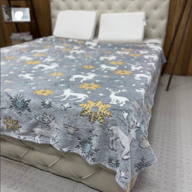پتو مسافرتی 2 نفره ویراگیتا مدل زمستان برفی سایز 220x200 سانتی‌متر