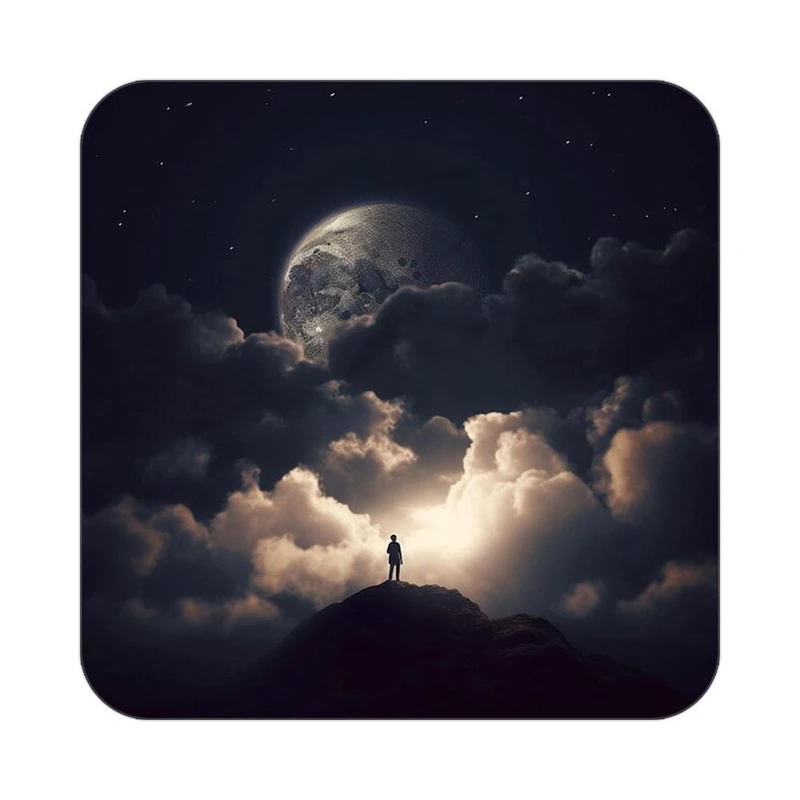 زیر لیوانی کاکتی طرح ماه و ستاره مدل mp52716