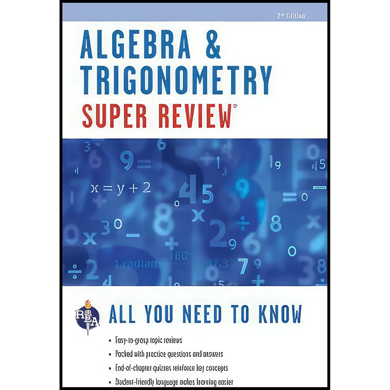 کتاب Algebra & Trigonometry Super Review  اثر Editors of REA انتشارات Research & Education Association