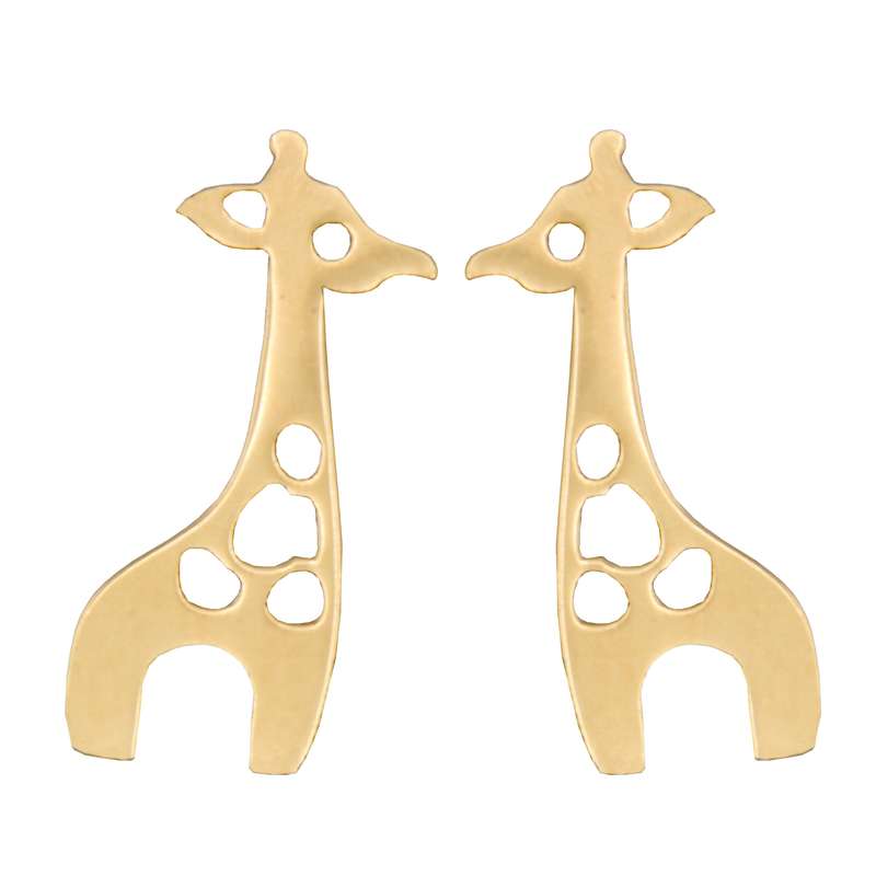 گوشواره طلا 18 عیار دخترانه مدل زرافه P493