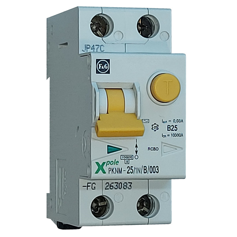 فیوز محافظ جان تک فاز 25 آمپر اف اند جی مدل Xpole PKNM-25/1N/B/003