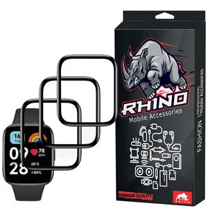 محافظ صفحه نمایش راینو مدل PMMA مناسب برای ساعت هوشمند شیائومی Watch 3 Active بسته 3 عددی