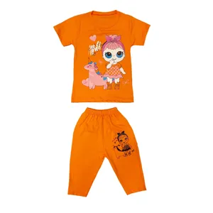 ست تی شرت و شلوارک دخترانه کد D10