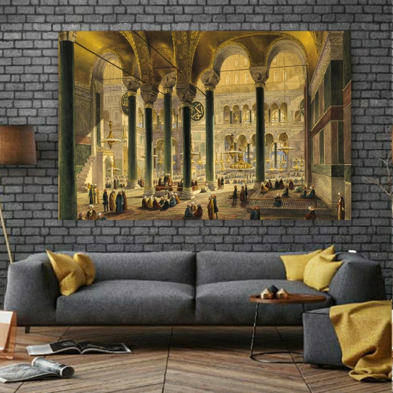 پوستر دیواری طرح مسجد اثر ایا صوفیه استانبل مدل SDP2606