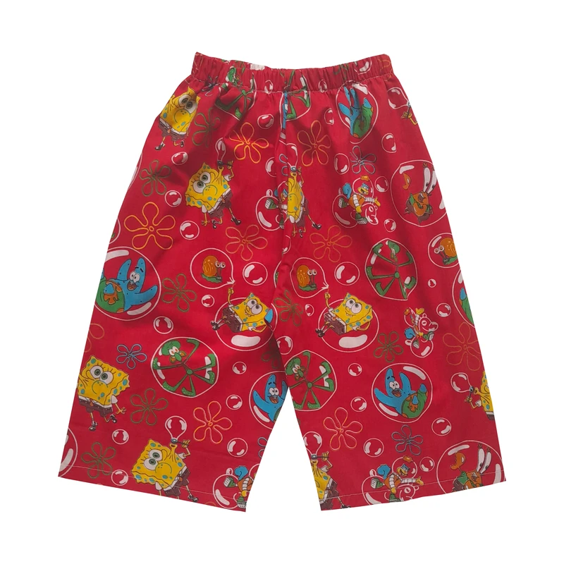 شلوارک پسرانه مدل باب اسفنجی