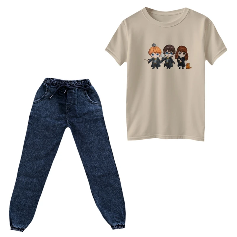 ست تی‌شرت و شلوار پسرانه مدل هری پاتر کد 1