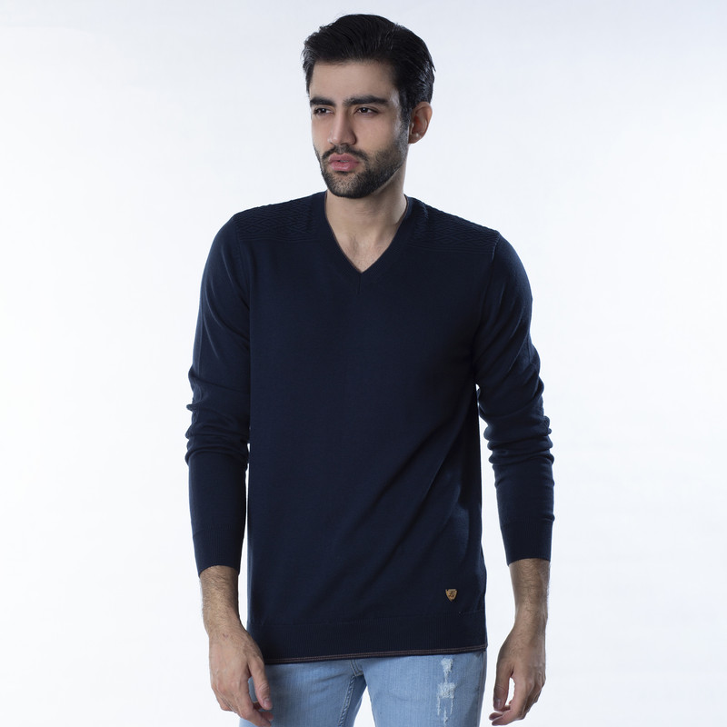 پلیور مردانه ال سی من مدل 09315822-Darknavyblue
