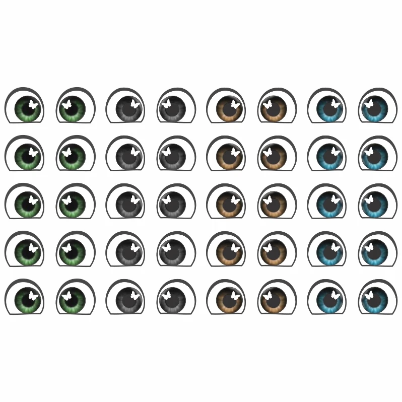 چشم عروسک مدل رزینی کد 4 مجموعه 40 عددی