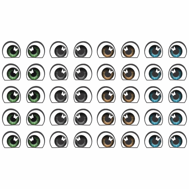 چشم عروسک مدل رزینی کد 4 مجموعه 40 عددی