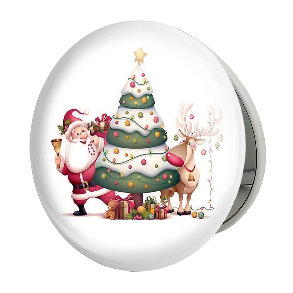 آینه جیبی خندالو طرح کریسمس Christmas مدل تاشو کد 22169 