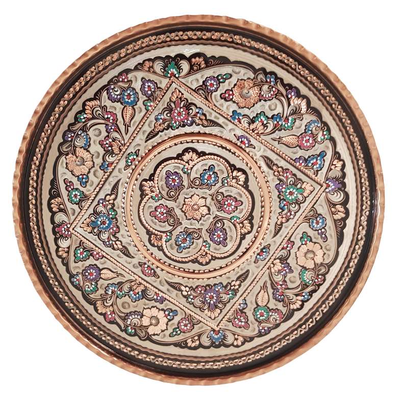 سینی میناکاری مدل لب کنگره ای کد 0184