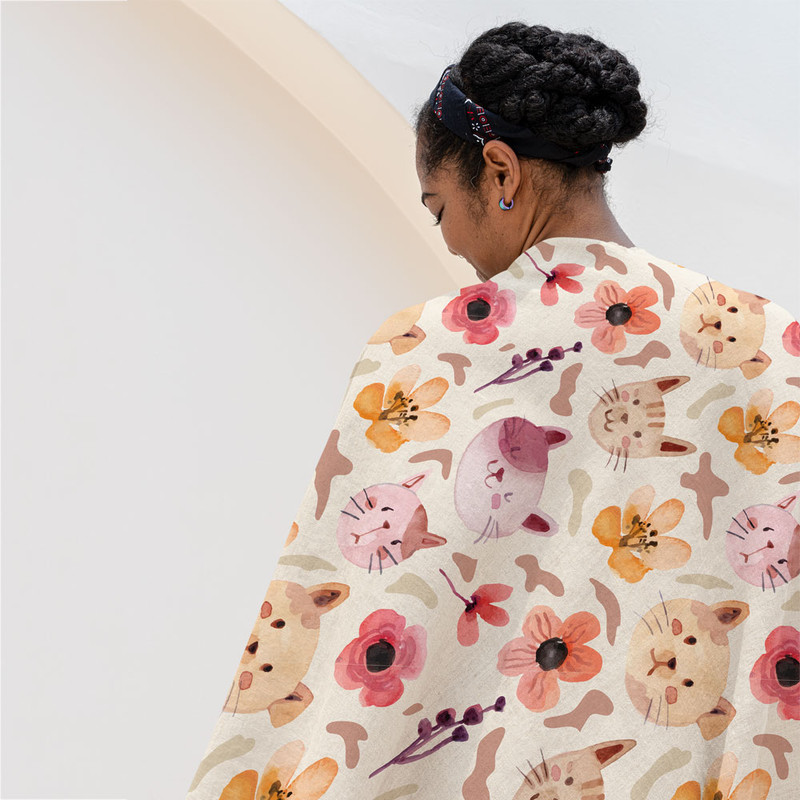 شال مبل مدل فانتزی کد F2SH1069 سایز 100x180 سانتی متر