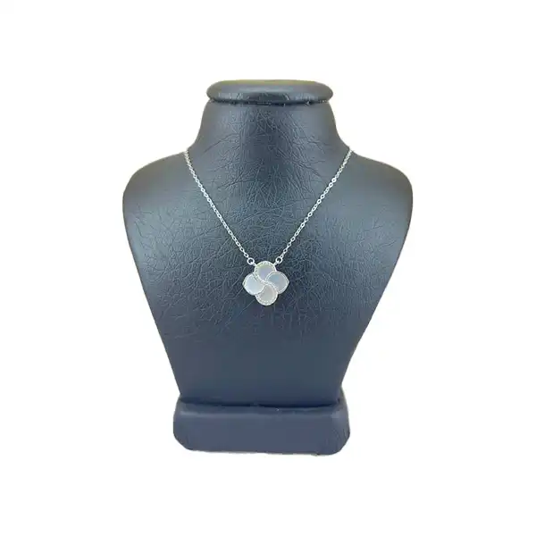 گردنبند نقره زنانه مدل گل خاص ونکلیف کد 659878