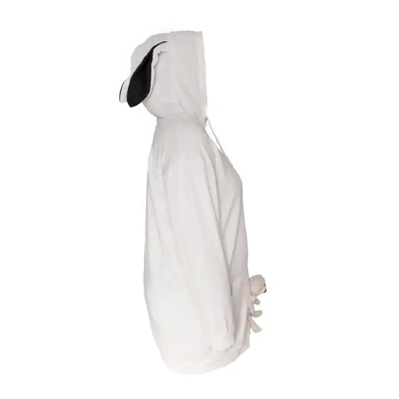 هودی زنانه مدل گوشدار رنگ سفید