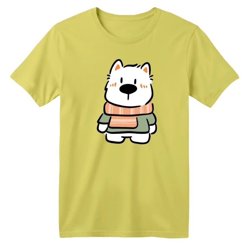 تی شرت آستین کوتاه بچگانه مدل خرس و شال گردن