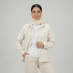 شومیز آستین بلند یقه برگردان زنانه السانا مدل فرزان کد 243716