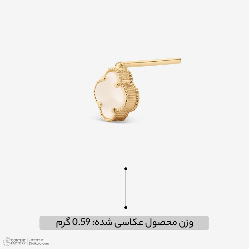 گوشواره میخی طلا 18 عیار زنانه با طرح ونکلیف آرپلز مایا ماهک مدل ME1258 - 4