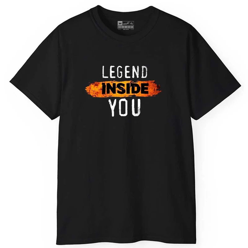 تی شرت آستین کوتاه مردانه پاد آفرین مدل اسپرت نوشته دار کد 0890