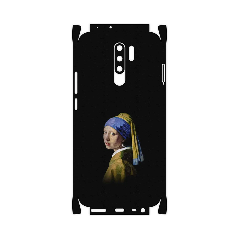 برچسب پوششی ماهوت مدل Girl with a Pearl Earring of Vermeer-FullSkin مناسب برای گوشی موبایل شیائومی Redmi 9