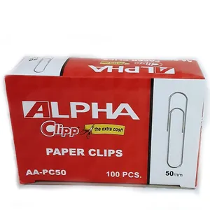 گیره کاغذ آلفا مدل AA-pc50 بسته ۱۰۰ عددی