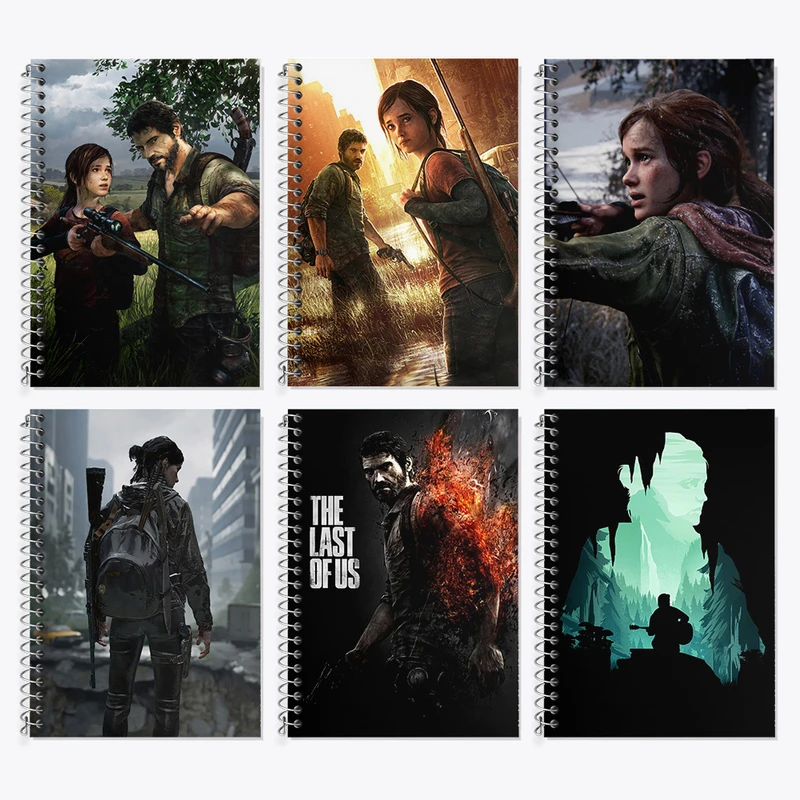 دفتر زبان 50 برگ خندالو مدل دو خط طرح آخرین بازمانده از ما (The Last of Us) کد 612 مجموعه 6 عددی