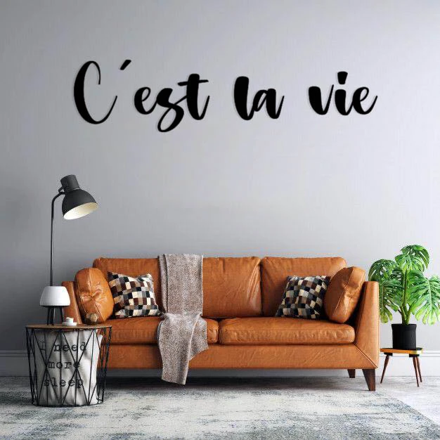 استیکر دیواری طرح cest la vie مجموعه 6 عددی 