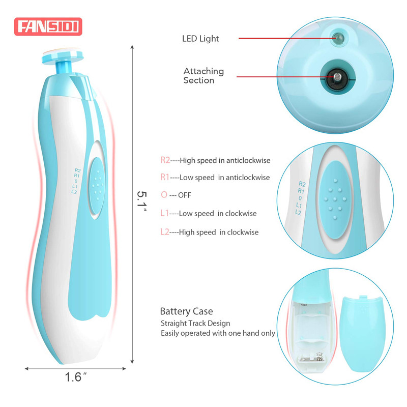 ست ناخن گیر برقی کودک فنسیدی مدل 1554