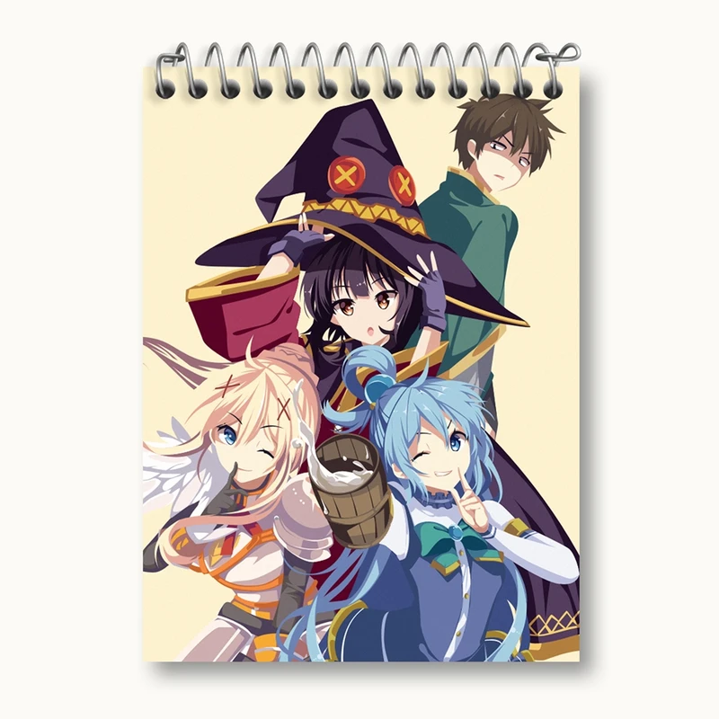 دفتر یادداشت 50 برگ خندالو مدل انیمه کونوسوبا Konosuba کد 27159