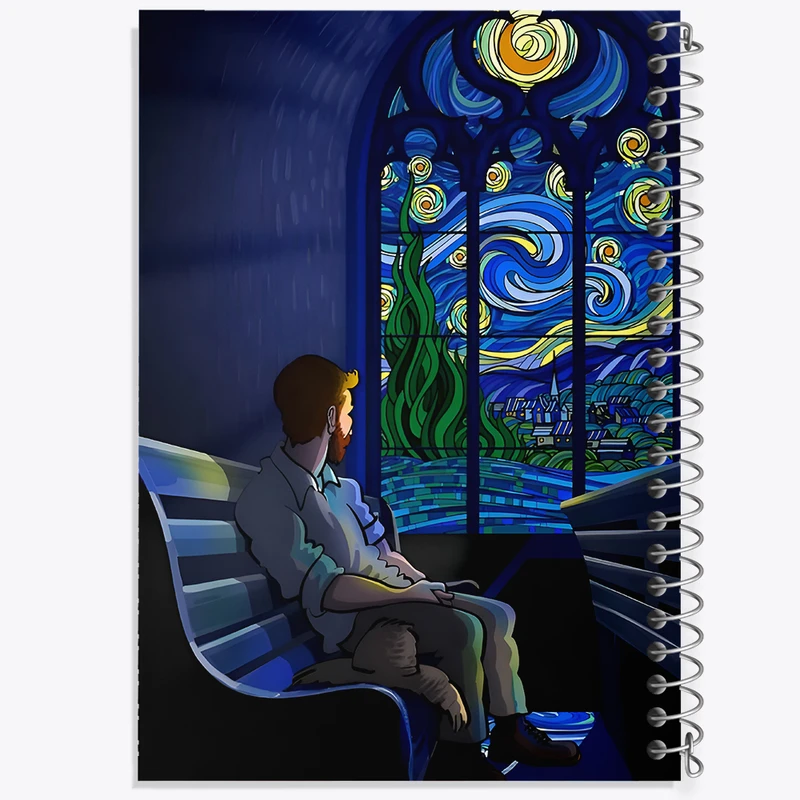 دفتر نقاشی 50 برگ خندالو طرح ونسان ونگوگ کد N5128