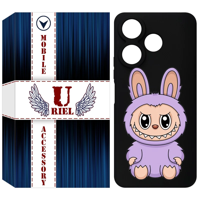 کاور یوریل قاب مدل KSH کد 130 طرح عروسک لبوبو مناسب برای گوشی موبایل شیائومی Redmi 13x / 13 4G / Poco M6 4G