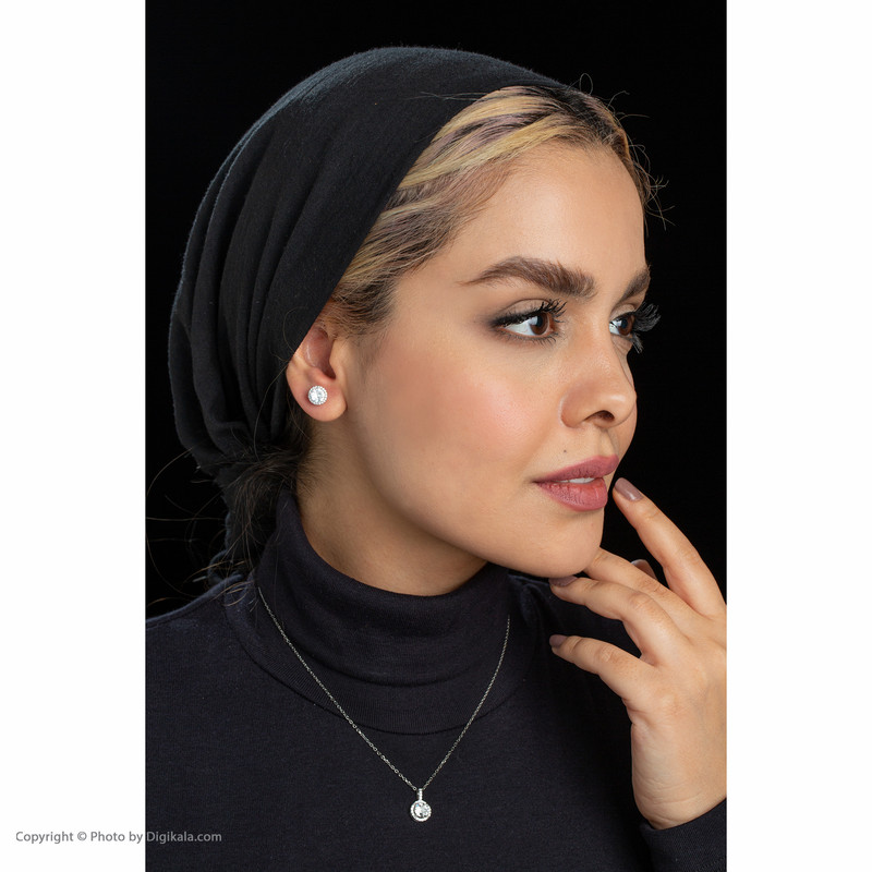 نیم ست نقره زنانه کوبیک مدل QN-6603-1