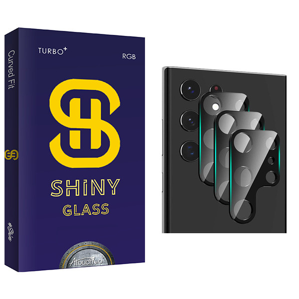 محافظ لنز دوربین آتوچبو مدل Shiny Glass SFLL مناسب برای گوشی موبایل سامسونگ Galaxy S22 ULTRA بسته سه عددی